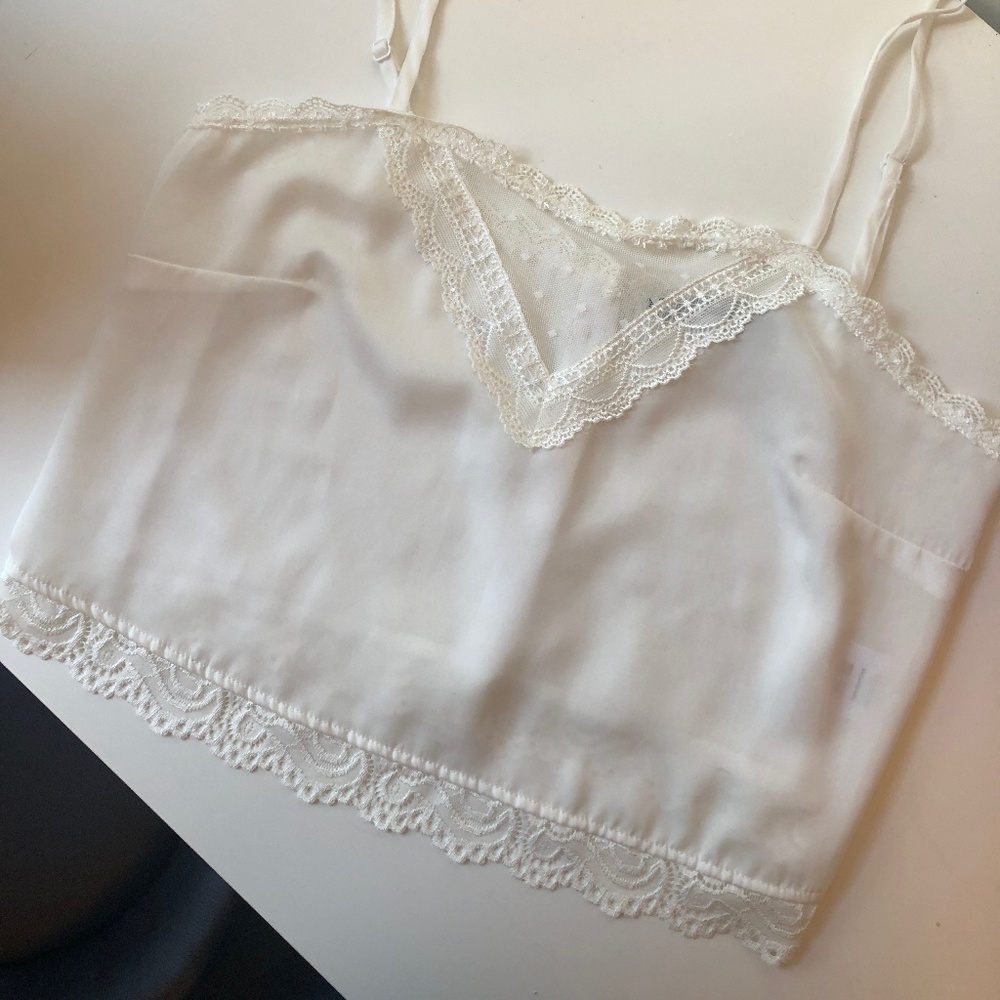 Brandy Melville White Lace Cami